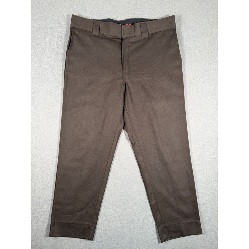 Dickies Original 874 Mens Dark Brown Twill Work Pants Straight Leg 36x30